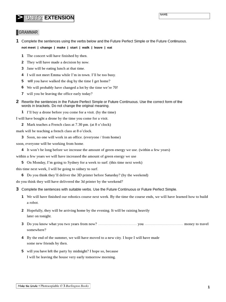 Unit 2 - Grammar Exercises Results | PDF | Linguistic Morphology ...