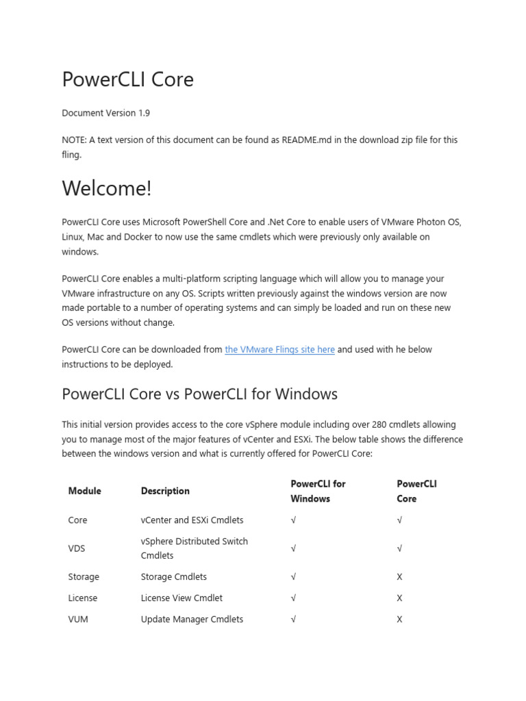 PowerCLI Core for Linux and Mac Users | PDF | Zip (File Format ...