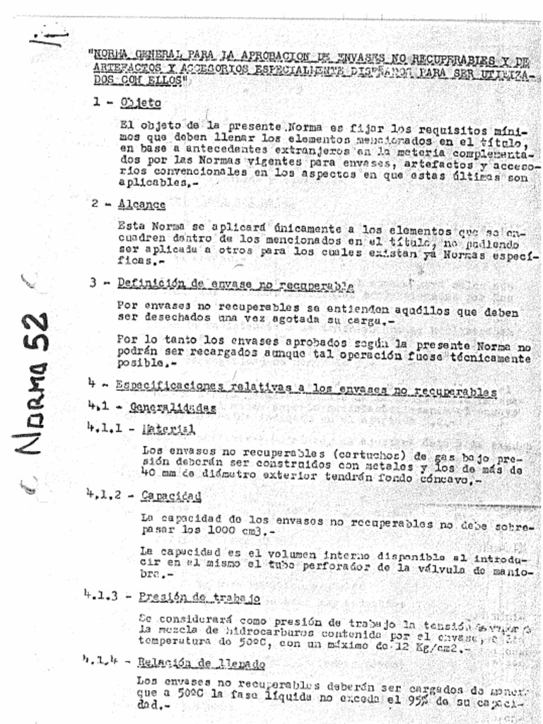 GL 52 Norma para La Aprobaci c3 93n de Envases No Recuperables y de ...