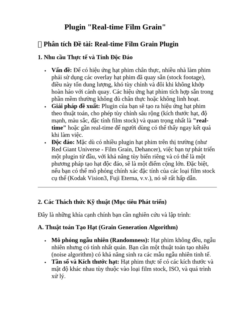 Real-Time Film Grain Plugin | PDF
