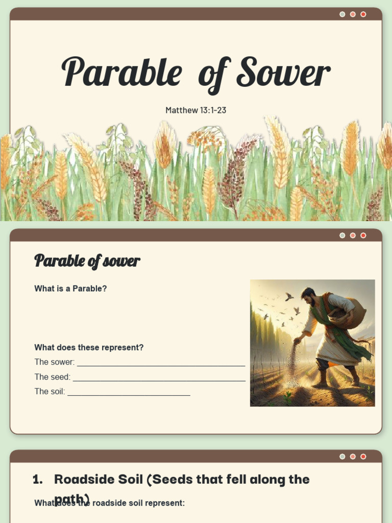Understanding the Parable of the Sower | PDF