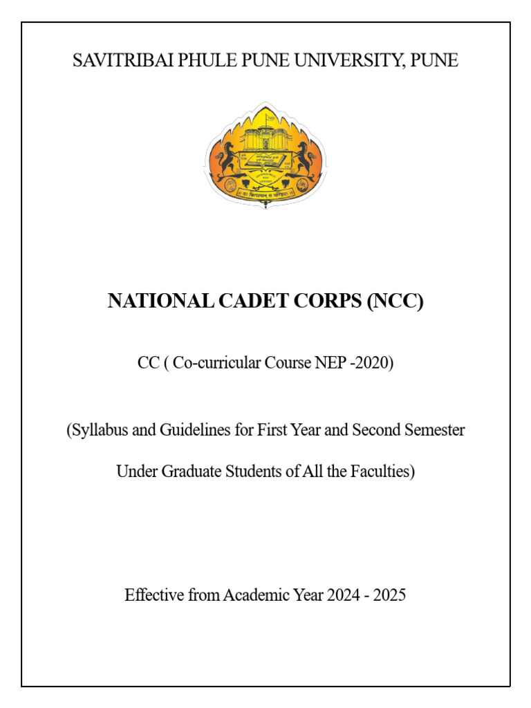 NCC Syllabus for 2025 Academic Year | PDF | Psychology