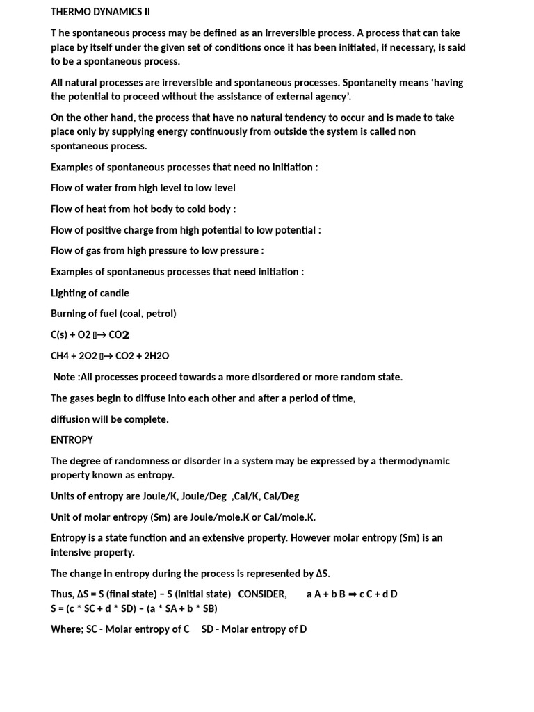 Understanding Spontaneous Processes and Entropy | PDF | Entropy | Heat