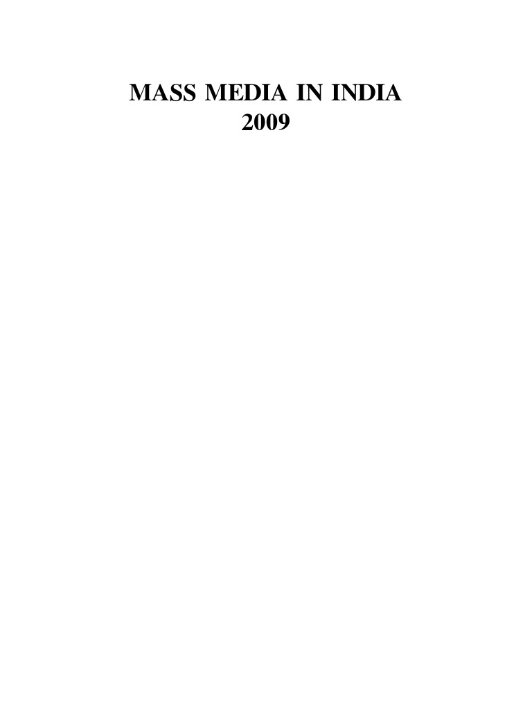 Indian Mass Media