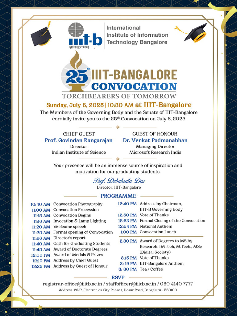 Invite Convocation 2025 | PDF