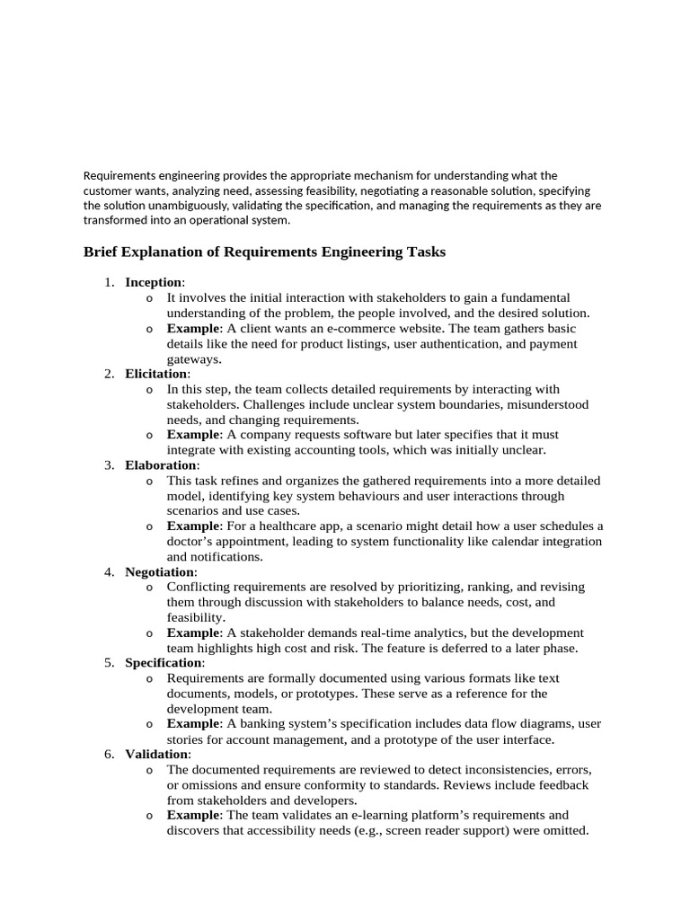 Essential Tasks in Requirements Engineering | PDF | Use Case | System