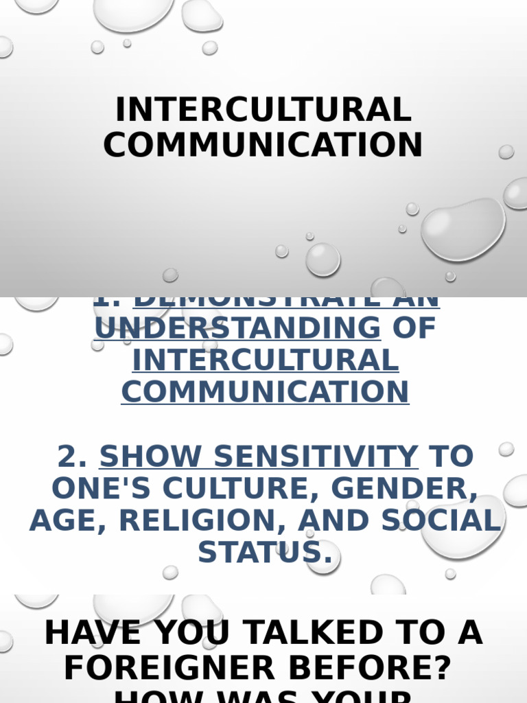 Intercultural Communication Essentials | PDF | Communication | Cross ...