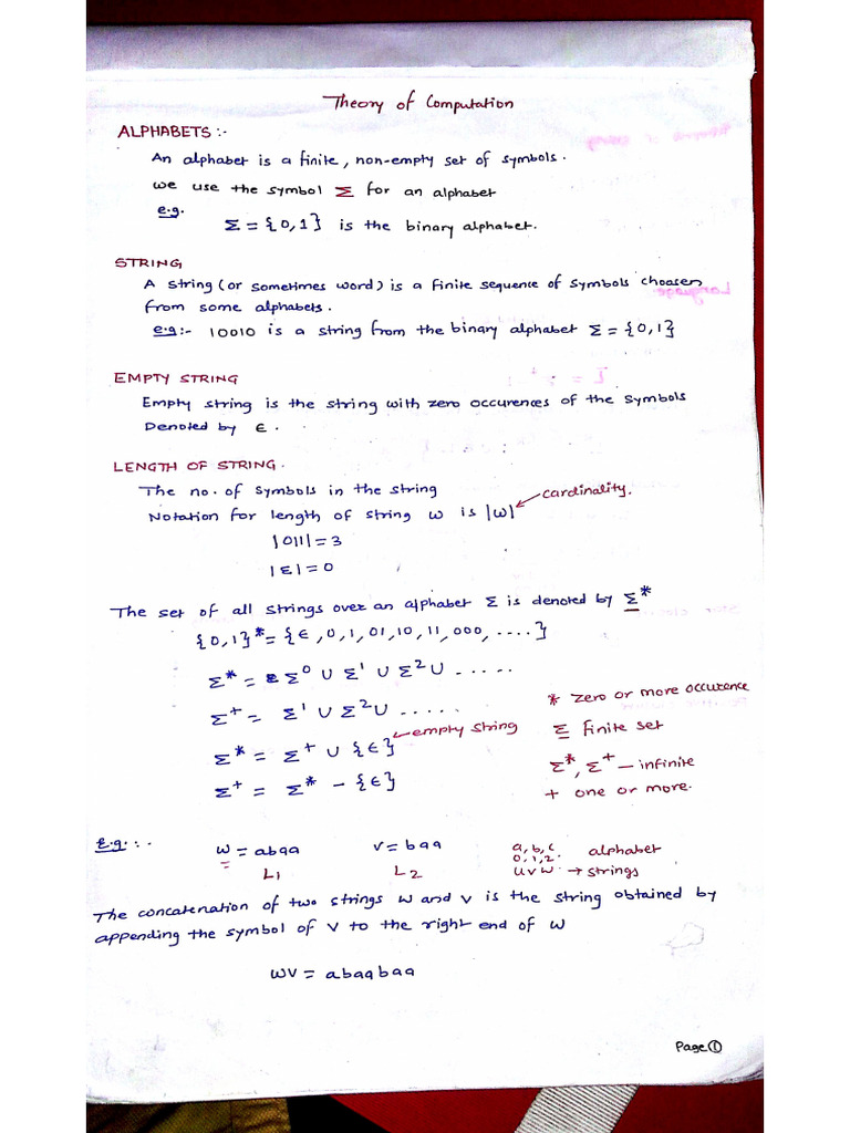 TOC-notes-by Mampi Devi-Part-1 | PDF