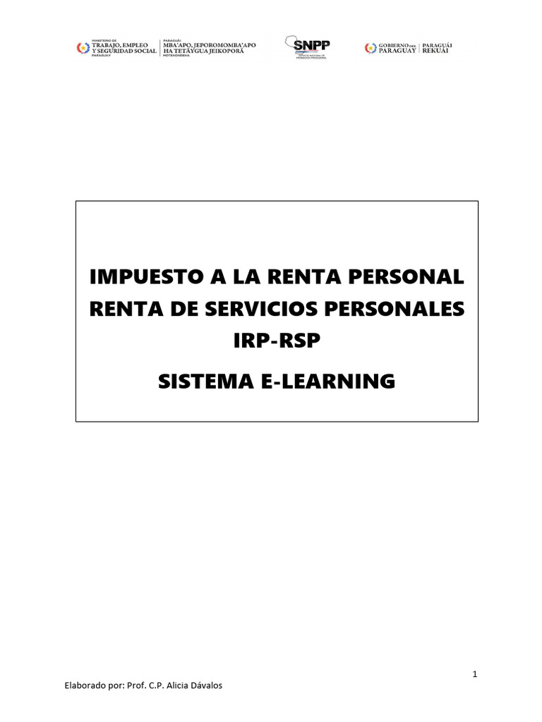 Liquidación del Impuesto a la Renta Personal | PDF | Impuestos | Salario
