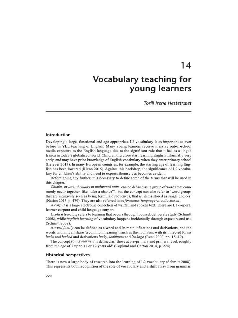 Teaching English to Young Learners Insights | PDF | Language Education ...