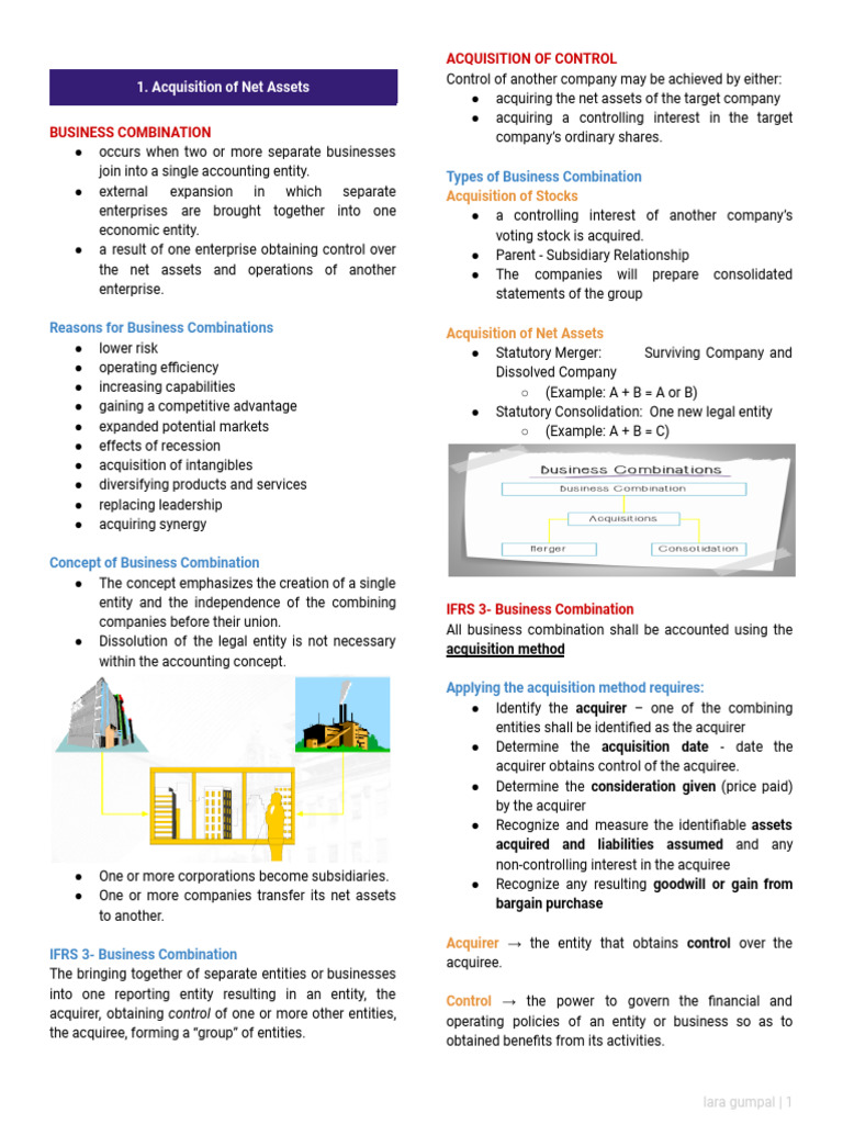 Business Combination and Acquisition Guide | PDF | Fair Value | Mergers ...