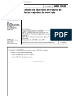 NBR 10837 - NB 1228 - Calculo de Alvenaria Estrutural de Blocos Vazados de Concreto