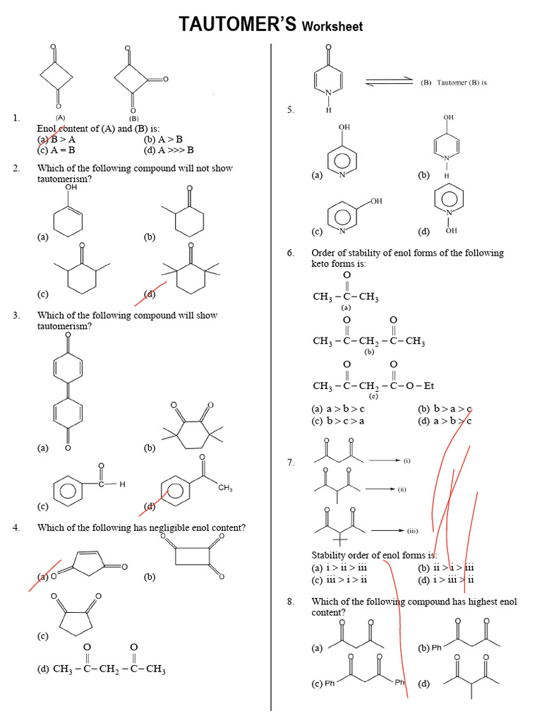 Tautomerism and Enol Content Analysis | PDF | Organic Chemistry | Chemistry