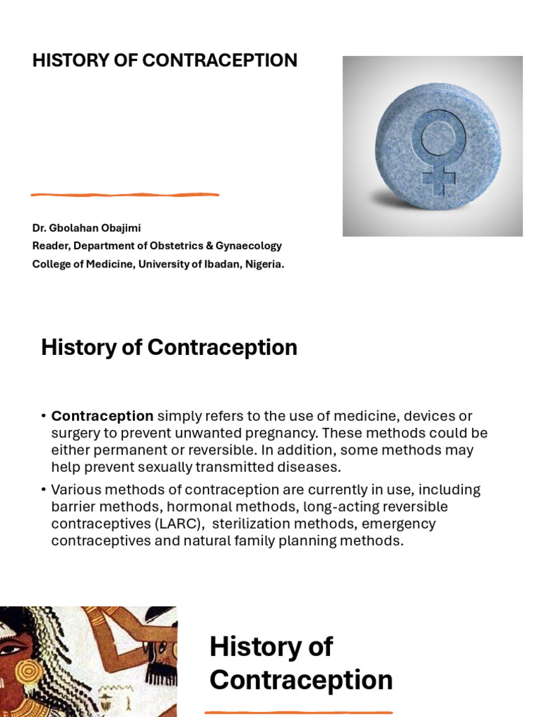 Evolution of Contraceptive Methods | PDF | Birth Control | Fertility