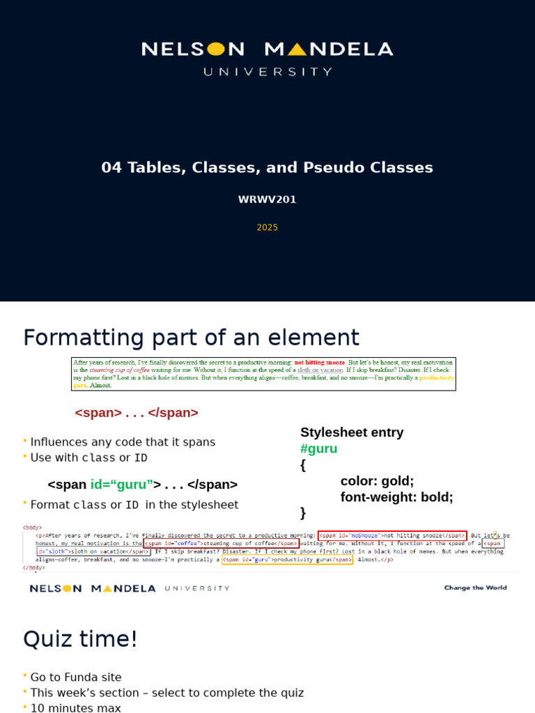 HTML Tables and CSS Formatting Guide | PDF | Menu (Computing) | Html ...
