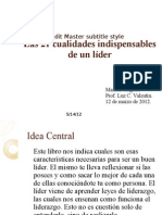 Las 21 Cualidades Indispensables de Un Lider