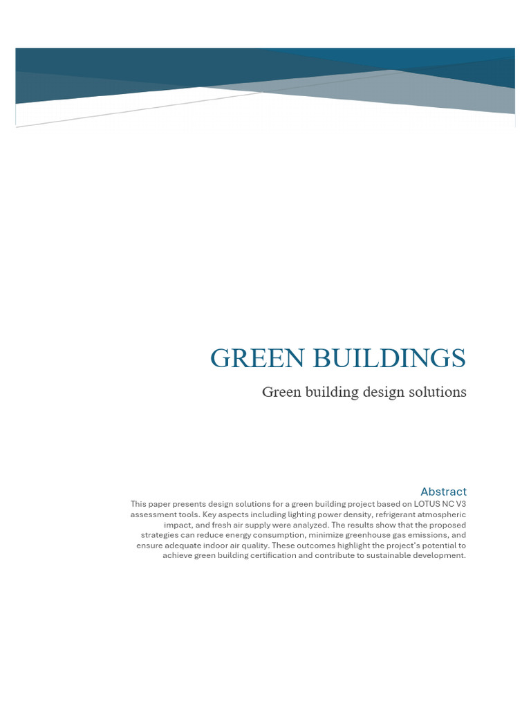 Green Building Design Solutions Overview | PDF | Green Building ...