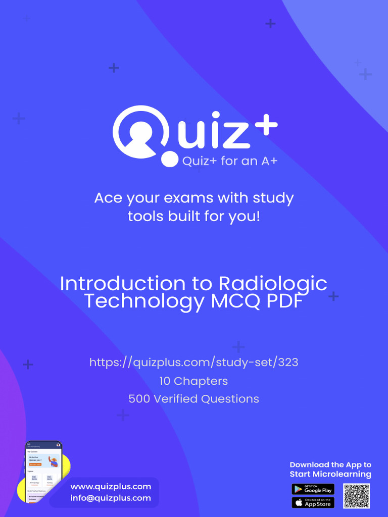 Introduction to Radiologic Technology MCQ PDF | PDF | Radiography ...