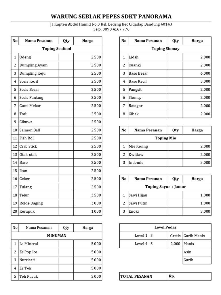 Menu Baru | PDF