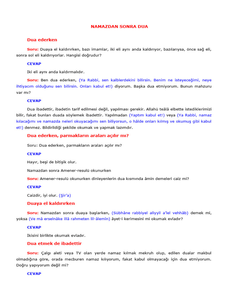 163 03 Namazdan Sonra Dua | PDF