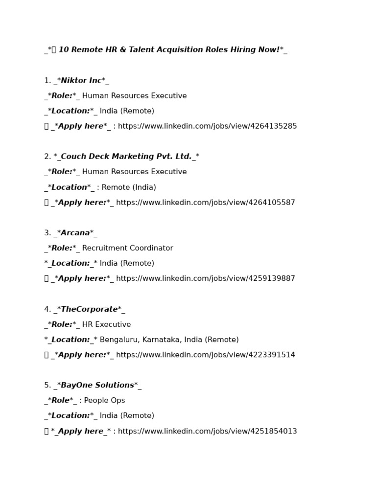 ? 10 Remote HR | PDF