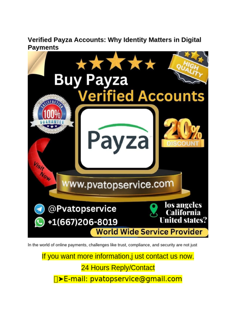 Top 5 Trustable Marketplace To Verified Payza Accounts ... | PDF | Identity  Document | Banks