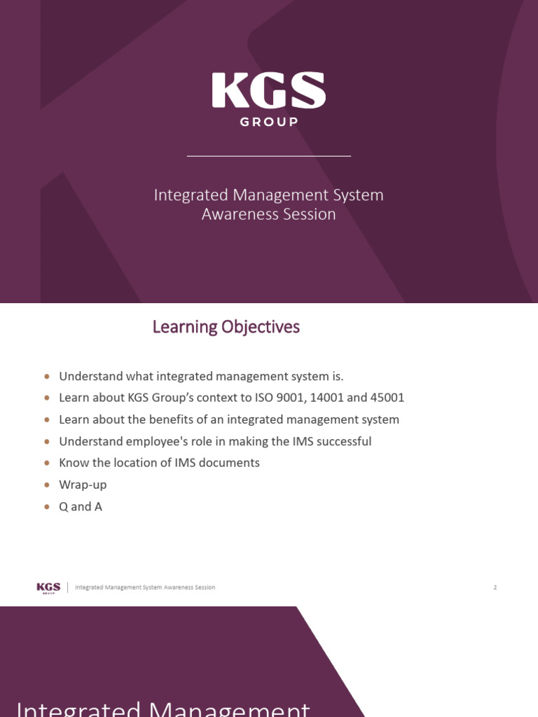 IMS Awareness Training Overview | PDF | Occupational Safety And Health ...