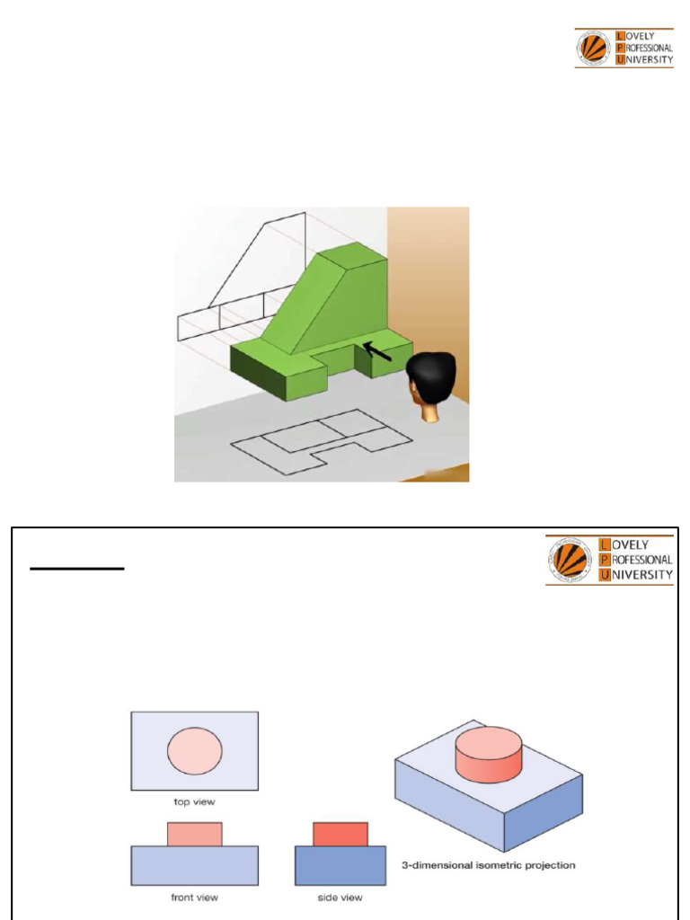 Orthographic Projection Examples & Solutions | PDF