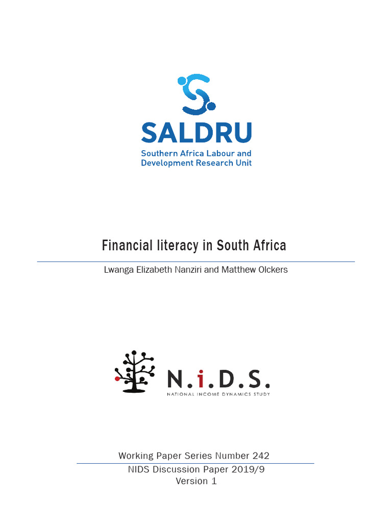 Financial Literacy Analysis in South Africa | PDF | Financial Literacy ...