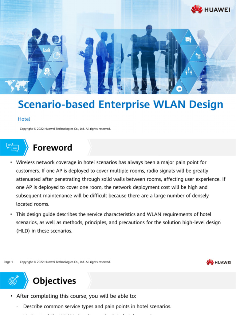 Scenario-Based WLAN Planning Design For Hotel | PDF | Wireless Lan | Wi Fi
