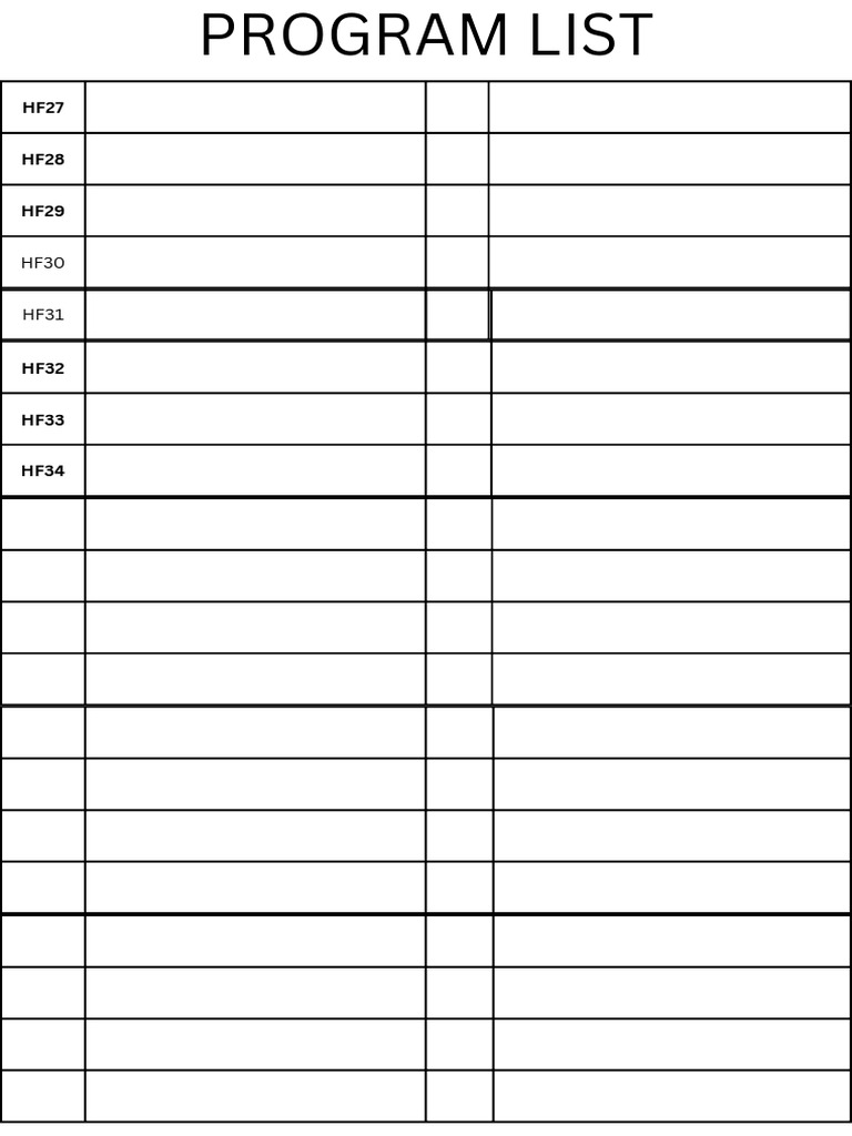 Program List | PDF