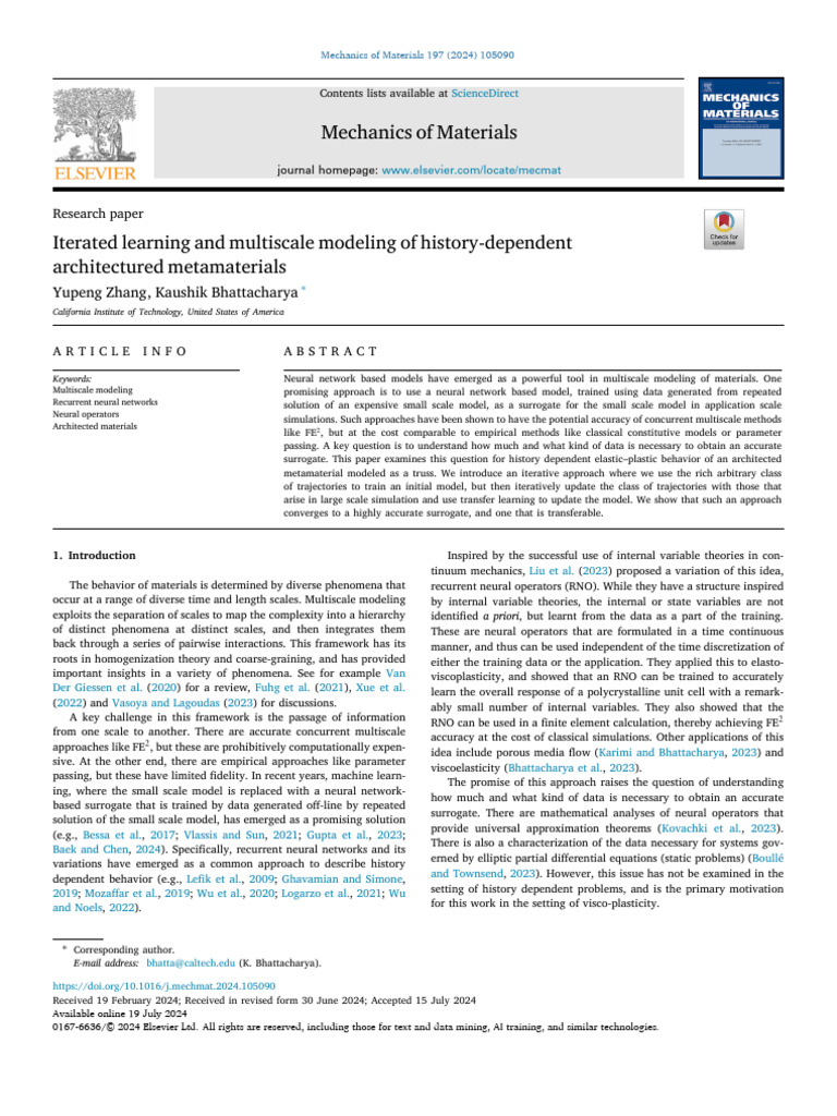 Multiscale Modeling of Metamaterials | PDF | Stress (Mechanics ...