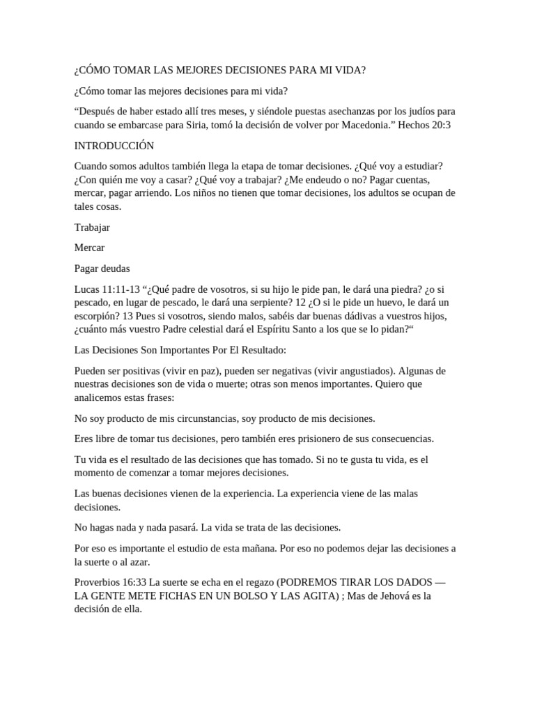 Decisiones Sabias para una Vida Plena | PDF | Amor | Perdón