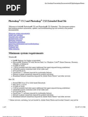 Photoshop Cs3 Read Me