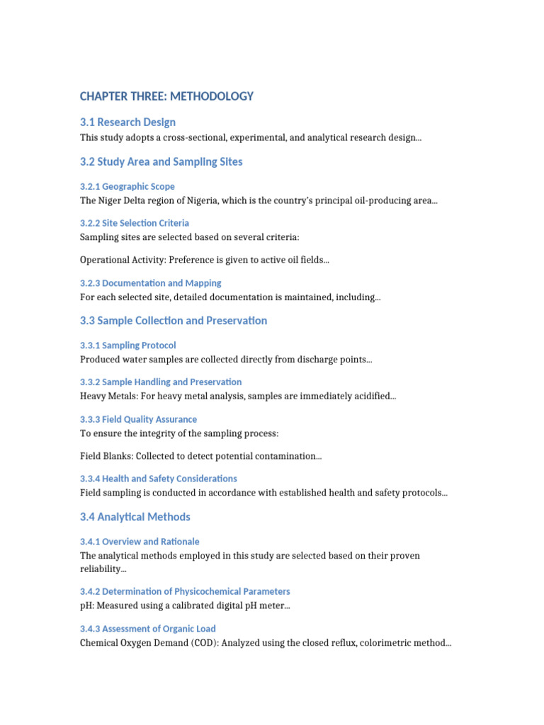 Chapter Three Methodology Expanded | PDF | Analytical Chemistry ...