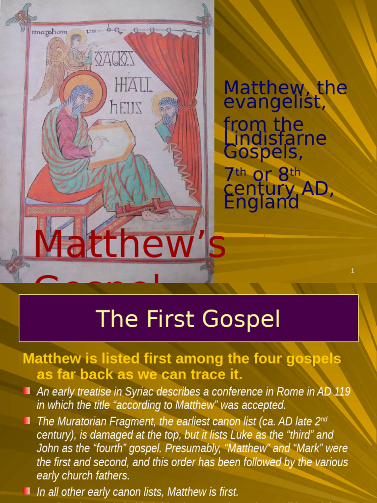 The Gospel of Matthew: Structure & Themes | PDF | Ministry Of Jesus ...