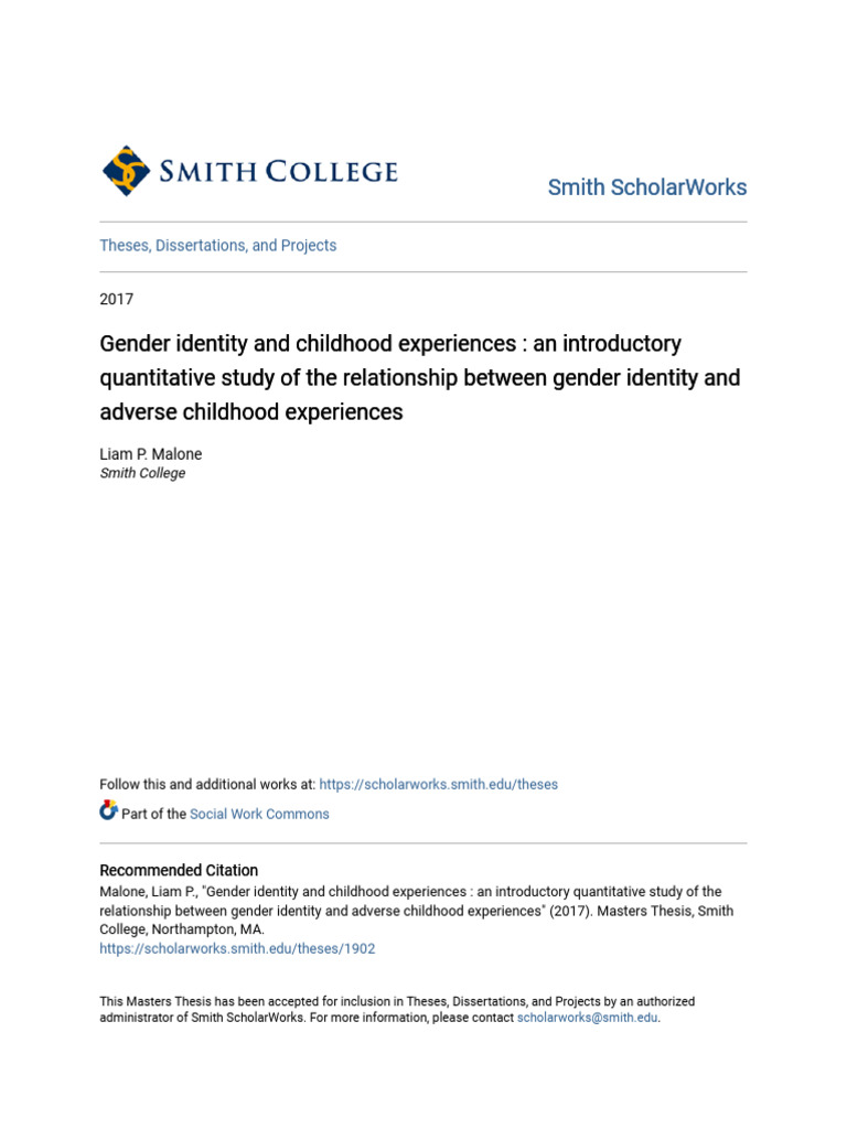 Gender Identity and Childhood Trauma Study | PDF | Transgender ...
