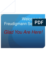 Welcome To Freudigmann Seminar: Glad You Are Here!