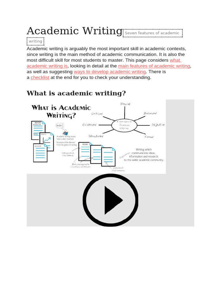 7 Key Features of Academic Writing | PDF | English Language | Word