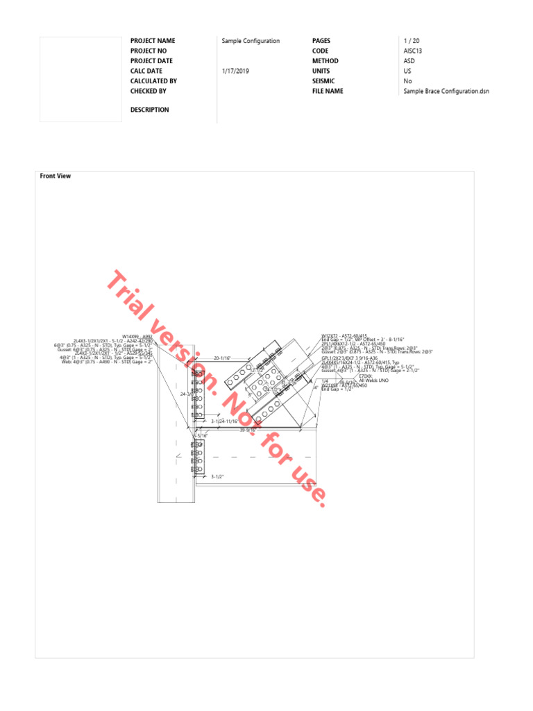 Descon Report Brace Configuration | PDF | Beam (Structure) | Structural ...
