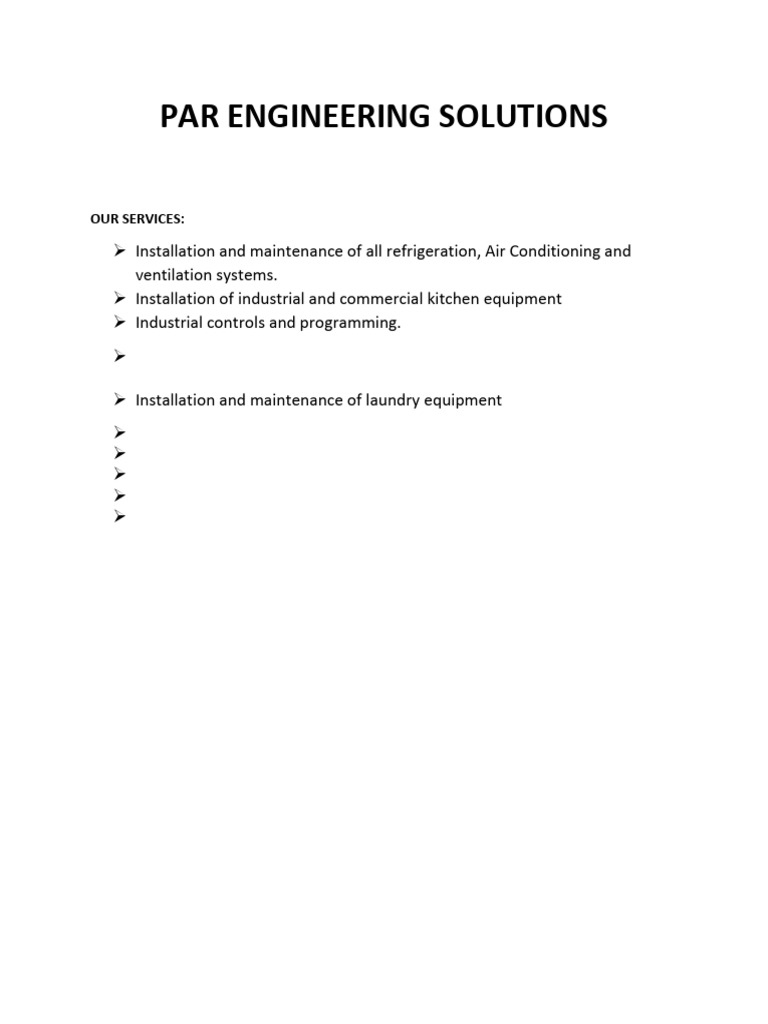 Comprehensive Engineering Solutions Services | PDF