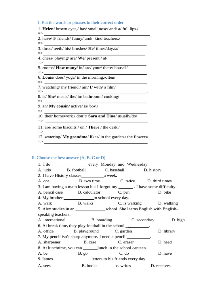 English Sentence Structure Exercises | PDF | Chess Openings | Chess Theory
