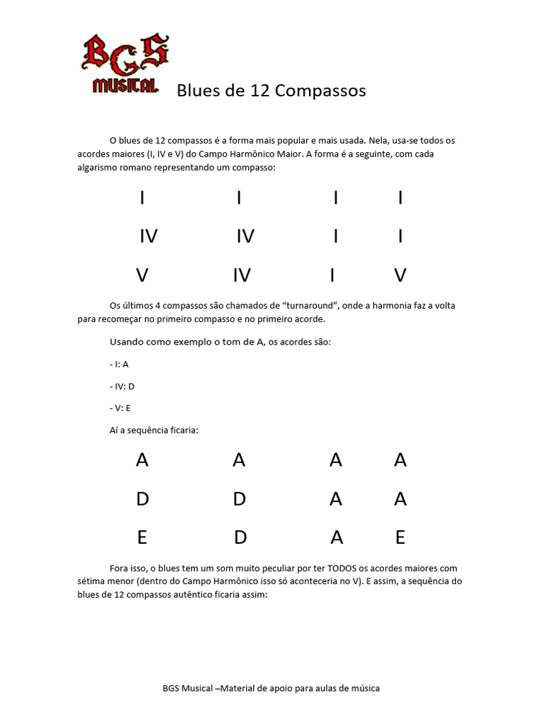 Blues 12 Compassos | PDF