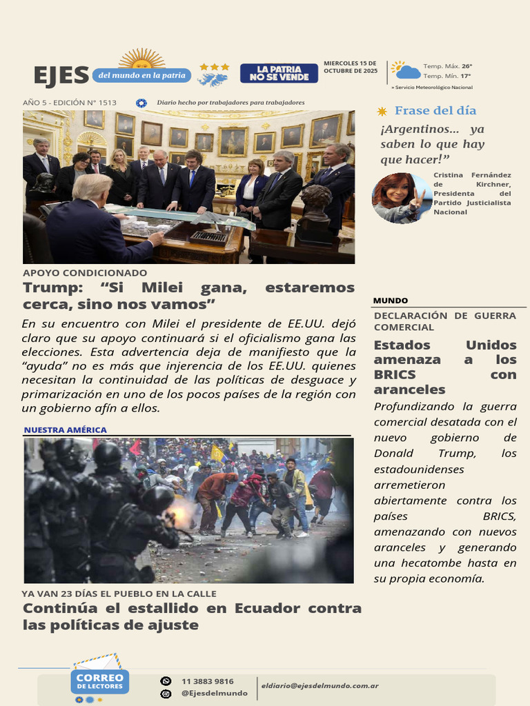 Trump condiciona apoyo a Milei en Argentina | PDF | Donald Trump ...