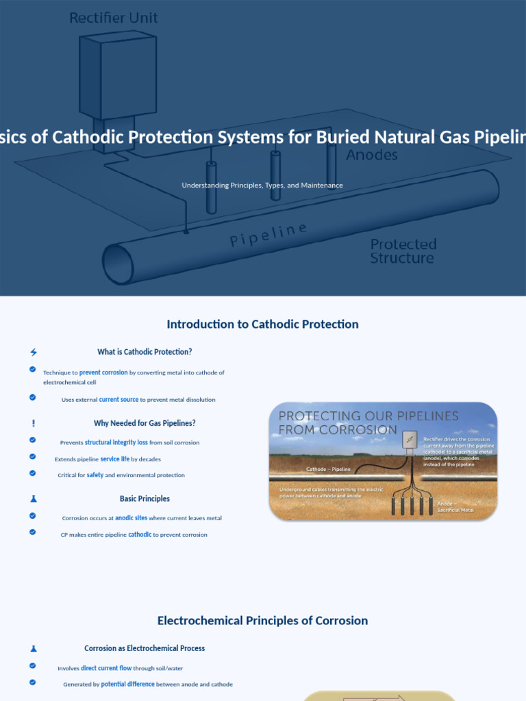 Cathodic Protection for Gas Pipelines | PDF | Corrosion | Anode