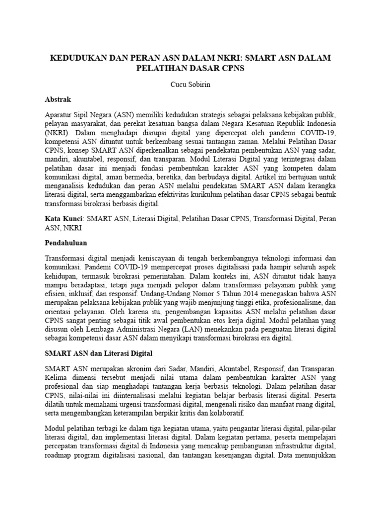 Jurnal SMART ASN MOOC PPPPK | PDF