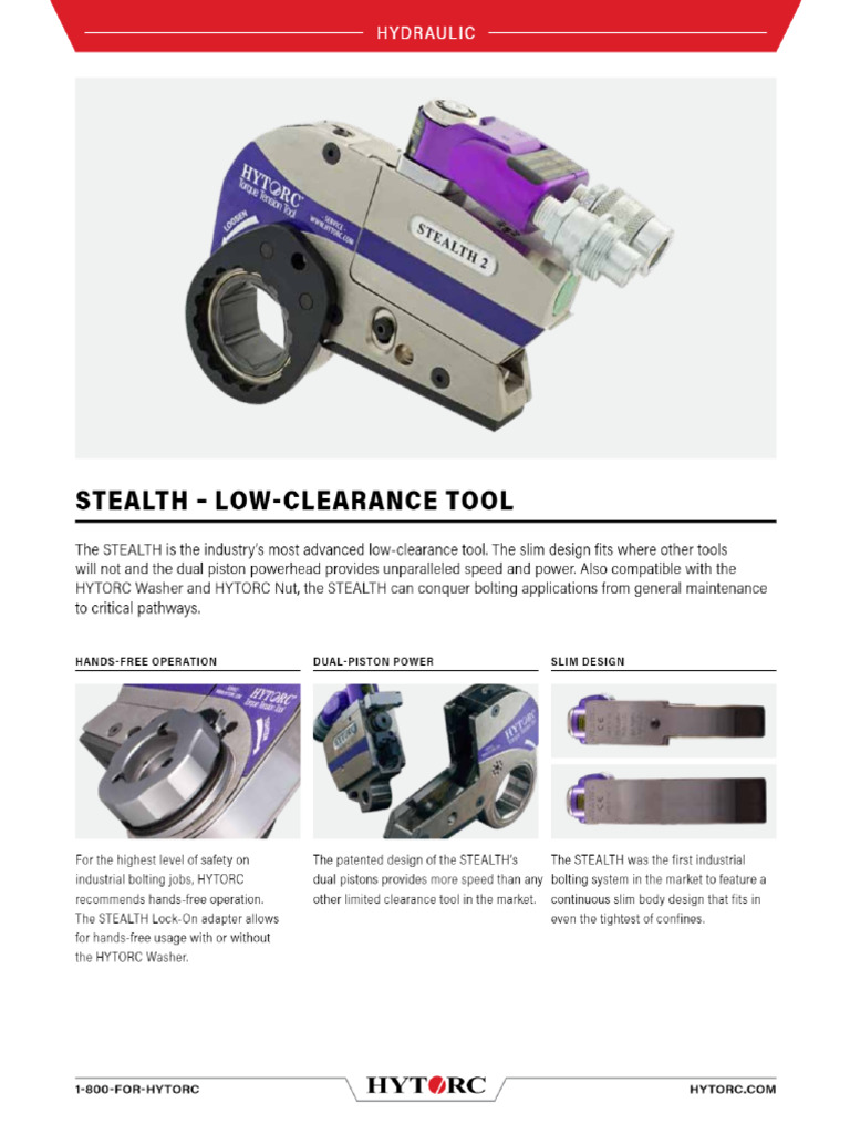 Stealth Cut Sheet - Hytorc | PDF