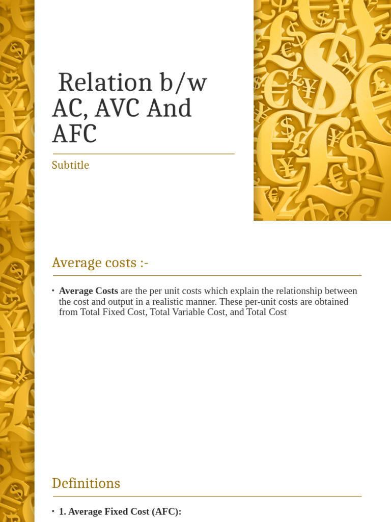 AVC, AFC and AC Presntation | PDF