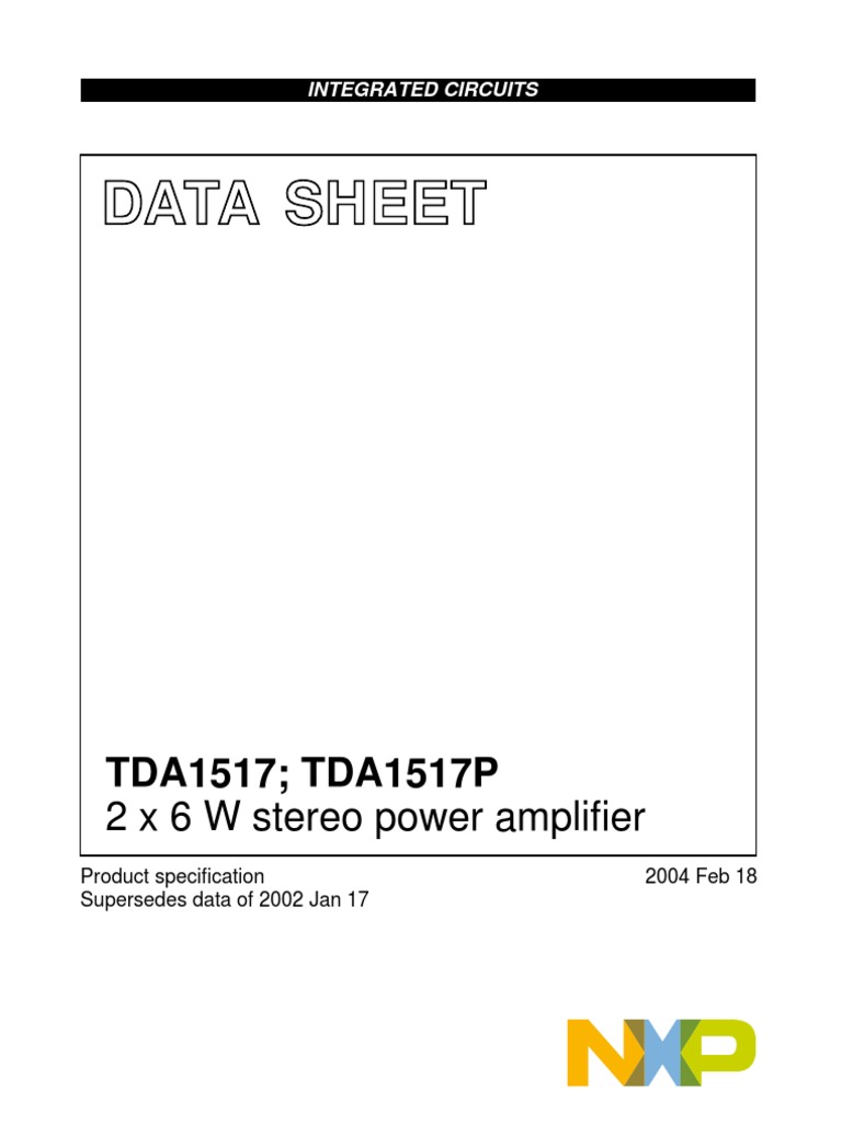 TDA1517 | Amplifier | Operational Amplifier
