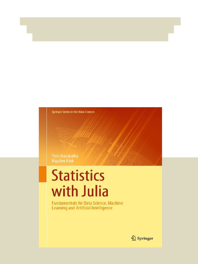 Statistics With Julia Fundamentals For Data Science Machine Learning ...